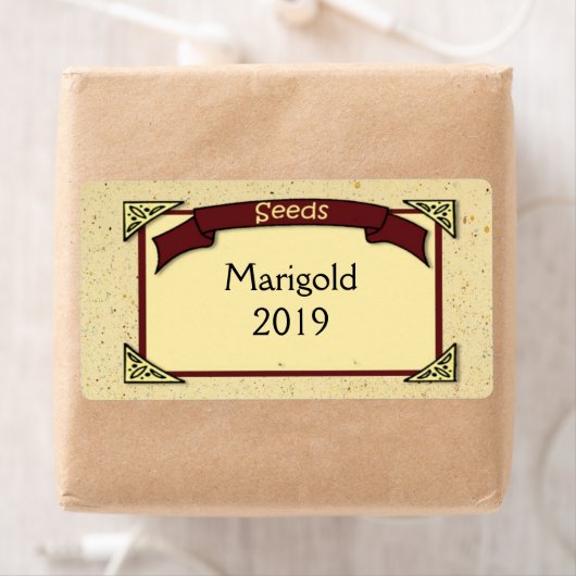 Aangepast etiket voor zaadverpakking (Insitu)