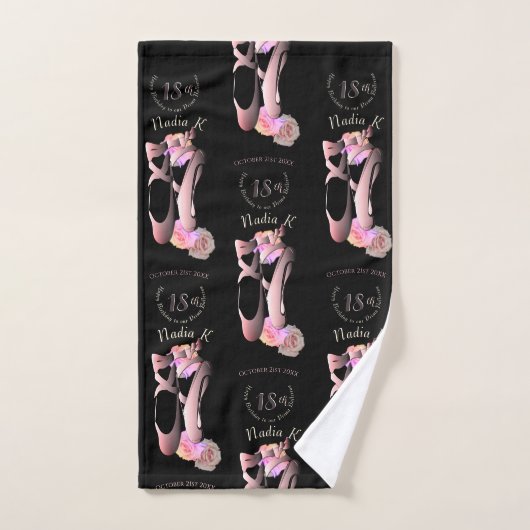 Aangepast evenement Ballerina Toe Shoes Bad Handdoek (Handdoek)