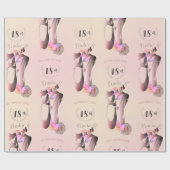 Aangepast evenement Ballerina Toe Shoes Cadeaupapier (Vlak)