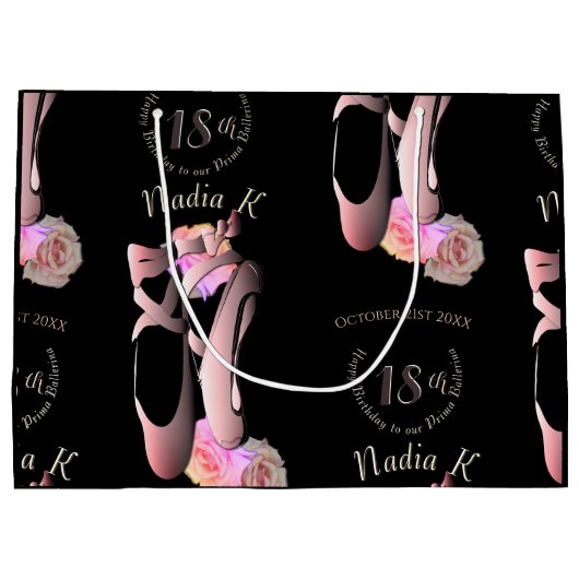 Aangepast evenement Ballerina Toe Shoes Groot Cadeauzakje (Achterkant)