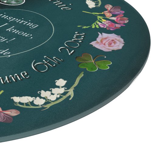 Aangepast evenement - Floral hart Snijplank (Hoek)