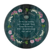 Aangepast evenement - Floral hart Snijplank (Voorkant)