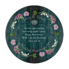 Aangepast evenement - Floral hart Snijplank