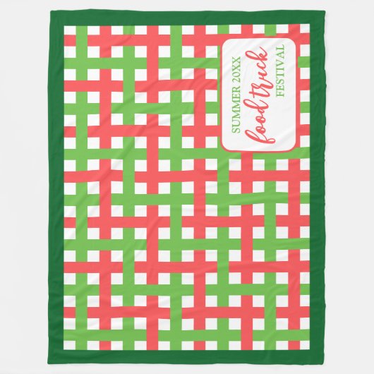 Aangepast evenement Keepsake Summer Festival pickn Fleece Deken (Voorkant)
