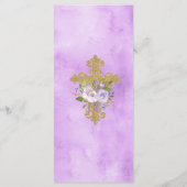 Aangepast evenement Paarse Peony Girl Baptism Menu (Achterkant)