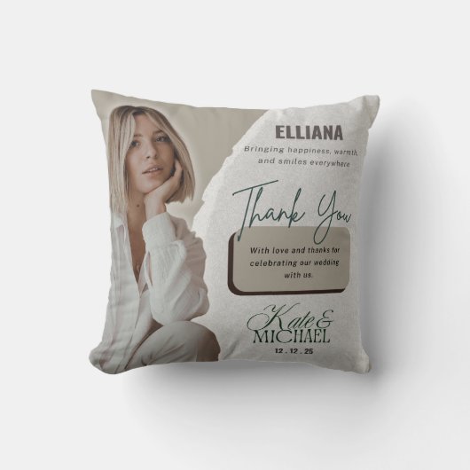 Aangepast evenement Souvenir Sierkussen (Voorkant)