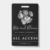 Aangepast evenement VIP All Access Women's Confere Badge (Achterkant)