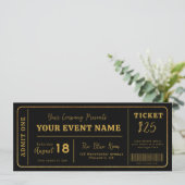 Aangepast evenemententicket, nepconcertkaartje, sc kaart (Staand voorkant)