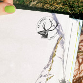 Aangepast Ex Libris,  Deer Book Rubberstempel