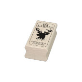 Aangepast Ex Libris, Deer Book Rubberstempel (Stempel)