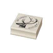 Aangepast Ex Libris,  Deer Book Rubberstempel (Stempel)