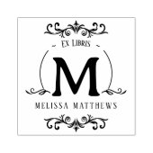 Aangepast Ex Libris Monogram Boekplaat Rubberstempel (Afrduk)