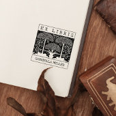 Aangepast Ex Libris,  Trees Book Rubberstempel