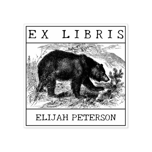Aangepast Ex Libris, Wild Beer Book Rubberstempel (Afrduk)