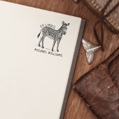 Aangepast Ex Libris, Zebra Boek Rubberstempel
