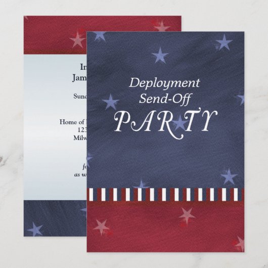 Aangepast exemplaar voor militaire verzending buit kaart (Voorkant / Achterkant)