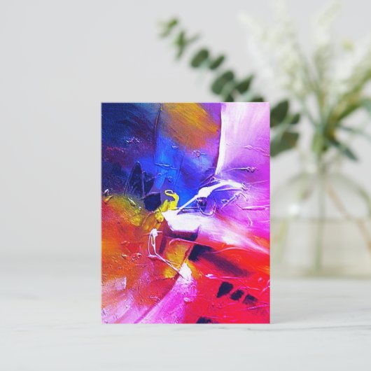 Aangepast expressionistisch modern Abstract kunsts Briefkaart (Staand voorkant)