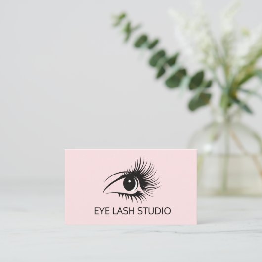 Aangepast Eye Lash Extension Visitekaartje (Staand voorkant)