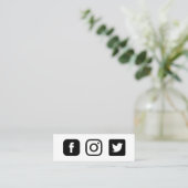 Aangepast Facebook Instagram Twitter Mini Visitekaartje (Staand voorkant)