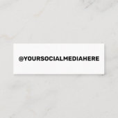 Aangepast Facebook Instagram Twitter Mini Visitekaartje (Achterkant)