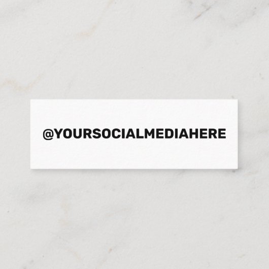 Aangepast Facebook Instagram Twitter Mini Visitekaartje (Achterkant)