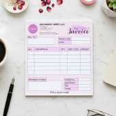 Aangepast factuurformulier met logo, Roze Klein Be Notitieblok
