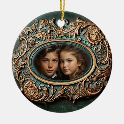 Aangepast, , Familie Foto Kerstmis Ornament (Voorkant)