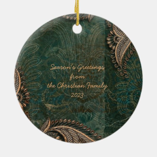 Aangepast, , Familie Foto Kerstmis Ornament (Achterkant)