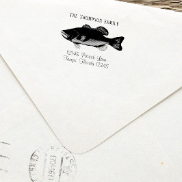Aangepast Familie Retour Adres Fish Zelfinktende Stempel