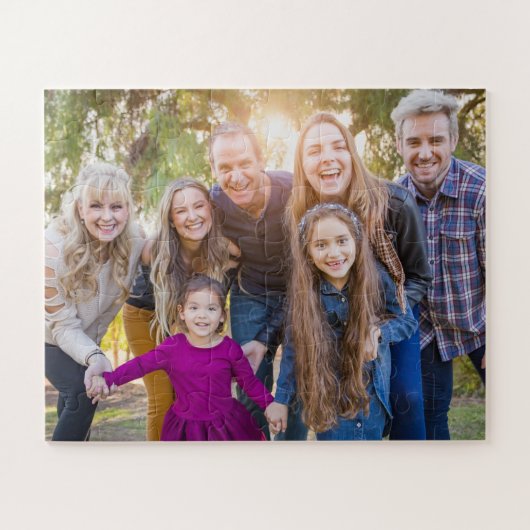 Aangepast familiefotokado legpuzzel (Horizontaal)