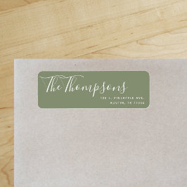 Aangepast familielaam — groen retouradres etiket