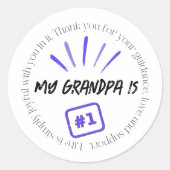 Aangepast familielid nr. 1  cirkelbadge ronde sticker (Voorkant)