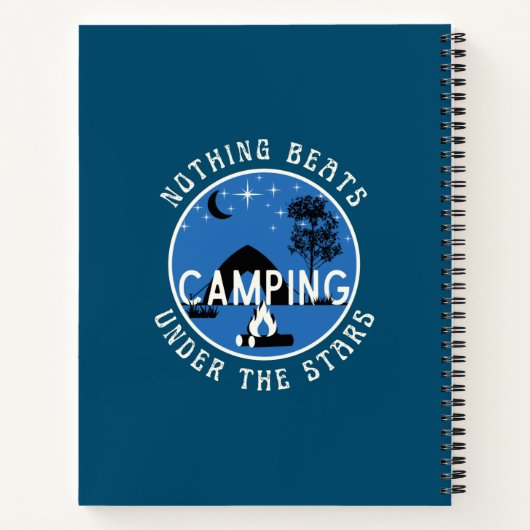 Aangepast familienaam Blauw Camping Log | RV-journ Notitieboek (Achterkant)