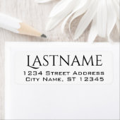 Aangepast familienaam en retouradres - Amerikana Etiket (Insitu)