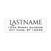 Aangepast familienaam en retouradres - Amerikana Etiket (Voorkant)