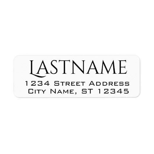Aangepast familienaam en retouradres - Amerikana Etiket (Voorkant)