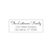 Aangepast familienaam en retouradres - Sacramento Zelfinktende Stempel (Design)