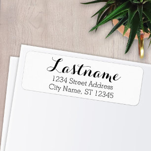 Aangepast familienaam en retouradres - Whimsy Etiket