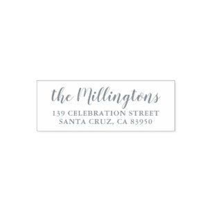 Aangepast familienaam en retouradres - Whimsy Zelfinktende Stempel