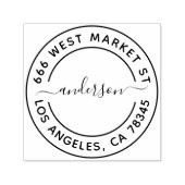 Aangepast familienaam en retouradres  zelfinktende stempel (Design)