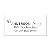 Aangepast familienaam en retouradres  zelfinktende stempel (Design)
