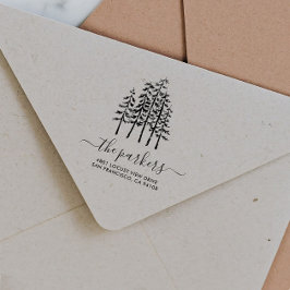 Aangepast familienaam Handtekening Terugkeeradres Rubberstempel