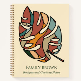 Aangepast familienaam receptenboek Savanna Leaf  Notitieboek
