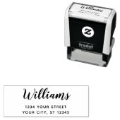 Aangepast familienaam retouradres zelfinktende stempel (In situ)