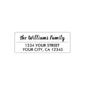 Aangepast familienaam retouradres  zelfinktende stempel (Design)