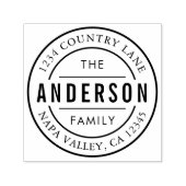 Aangepast familienaam retouradres  zelfinktende stempel (Design)