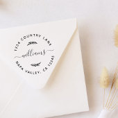 Aangepast familienaam Ronde Return-adres Rubberstempel