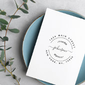 Aangepast familienaam Ronde Return-adres Rubberstempel