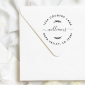 Aangepast familienaam Ronde Return-adres Zelfinktende Stempel