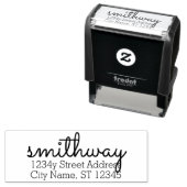 Aangepast familienaam Sacramento font Return Addre Zelfinktende Stempel (In situ)